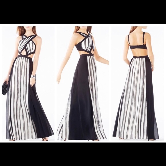 BCBG Malgosia Cutout Striped Dress - Picture 2 of 5